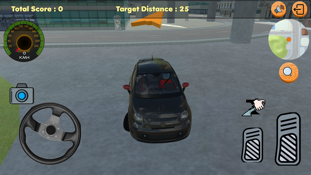 Sedan Car Race Simulator - Gameplay image of android game