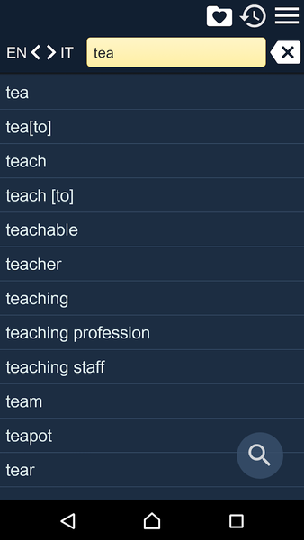 Italian English Dictionary - عکس برنامه موبایلی اندروید