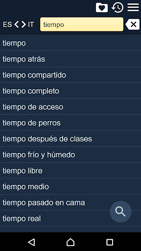 Spanish Italian Dictionary - عکس برنامه موبایلی اندروید