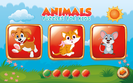Puzzles for kids Farm Animals - Gameplay image of android game
