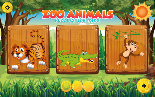 Puzzles for kids Zoo Animals - Gameplay image of android game