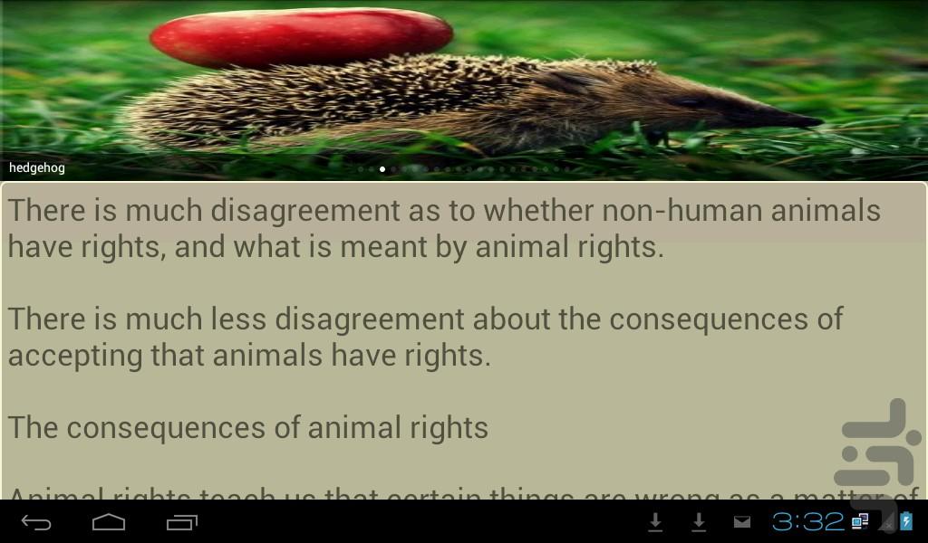 حقوق حیوانات به زبان انگلیسی - Image screenshot of android app