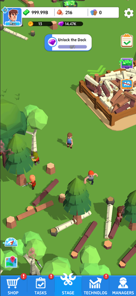 Idle Lumber Island - Gameplay image of android game