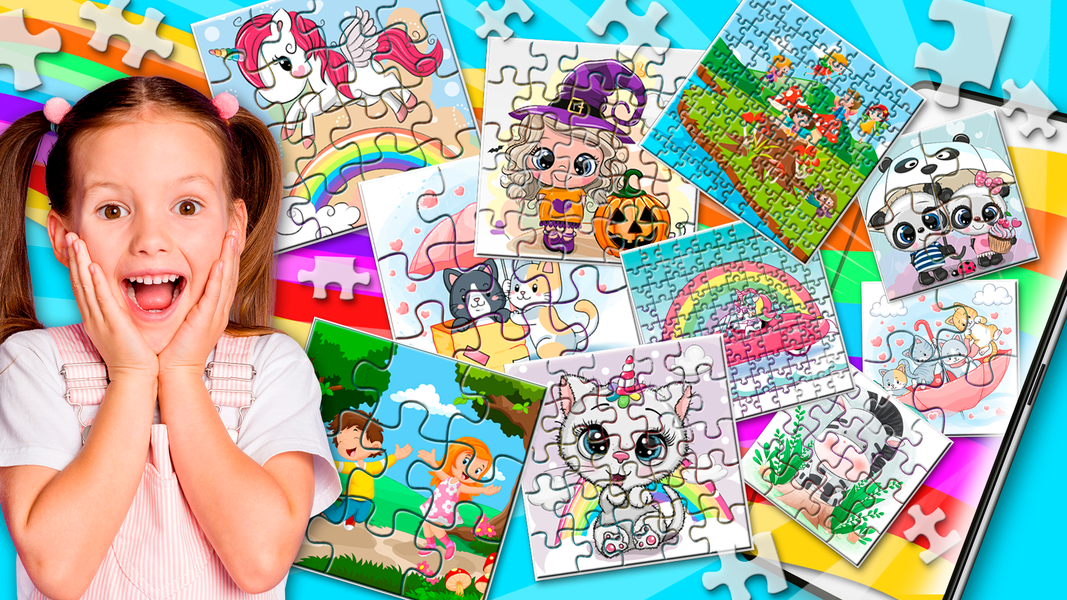 Kids Puzzles Offline Games - عکس بازی موبایلی اندروید