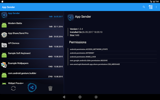 Bluetooth App Sender - Image screenshot of android app