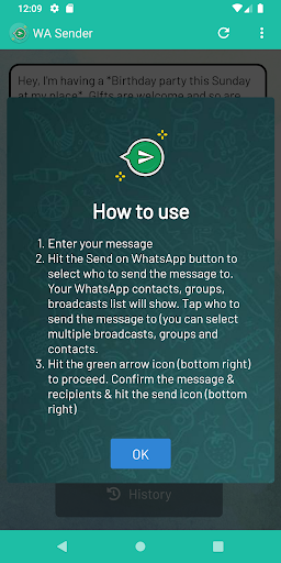 Send Message To Many Contacts - Image screenshot of android app