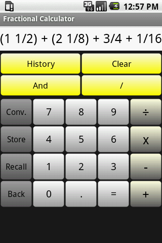 Fractional Calculator - عکس برنامه موبایلی اندروید