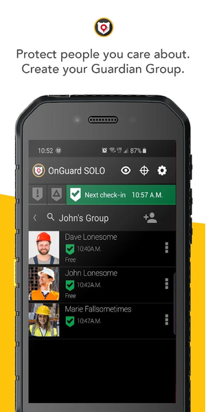 OnGuard SOLO - Image screenshot of android app