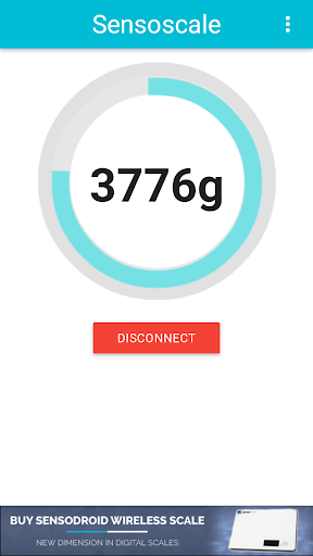 Sensoscale Lite digital scale - Image screenshot of android app
