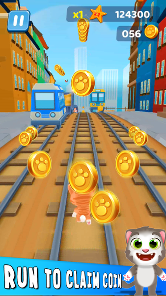 Cat Run 3D - Tom Subway Run - Gameplay image of android game