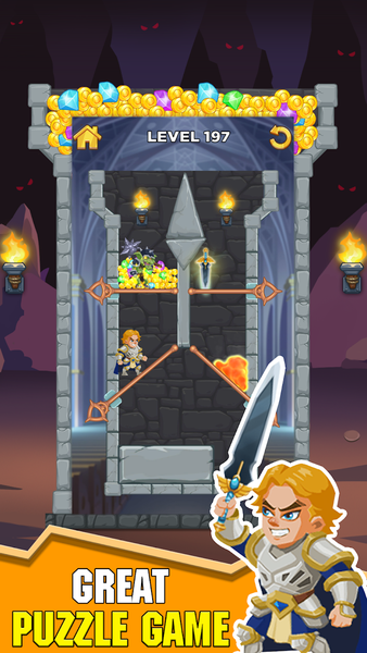 Hero Rescue : Pin Pull - Pull - Gameplay image of android game