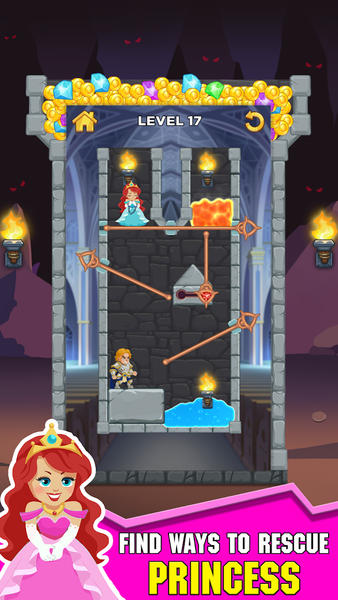 Hero Rescue : Pin Pull - Pull - Gameplay image of android game