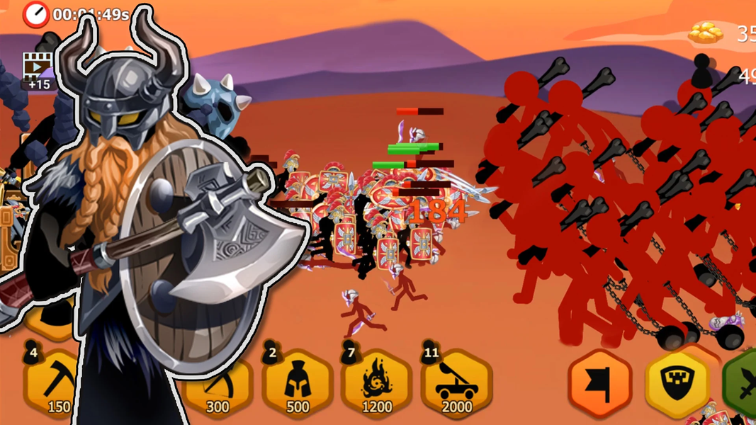 Stickman Battle 2: Empires War - Gameplay image of android game
