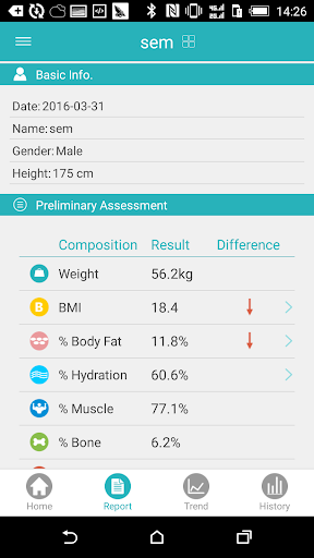 BodyMonitor - Image screenshot of android app