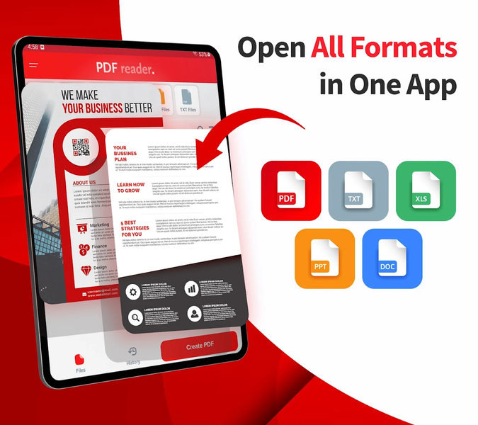 PDF Reader: PDF & eBook Viewer - عکس برنامه موبایلی اندروید