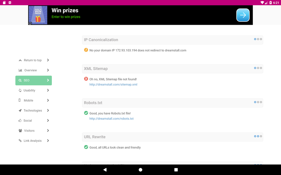 Website SEO Checker - Image screenshot of android app
