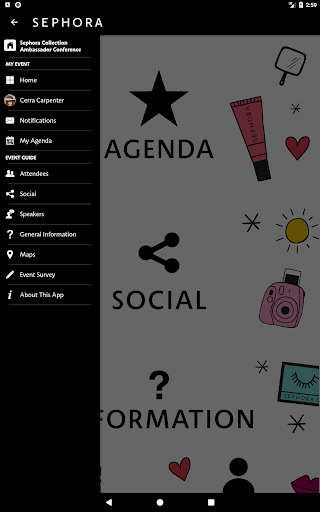 Sephora Corporate Events - Image screenshot of android app