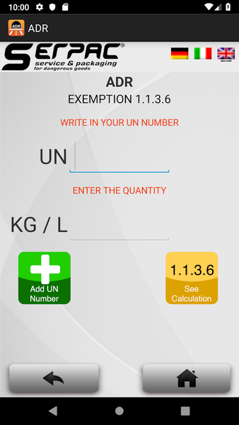 ADR - Tunnels and Services - Image screenshot of android app