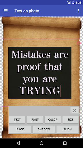 Add text to the photo - عکس برنامه موبایلی اندروید