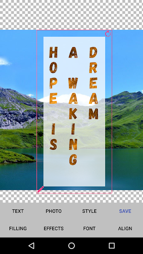 Text on the picture ۲.۰ - عکس برنامه موبایلی اندروید