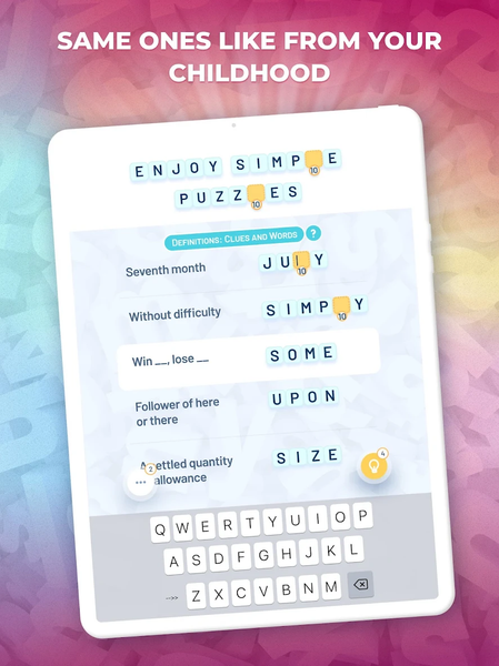 Crostic Crossword-Word Puzzles - Gameplay image of android game