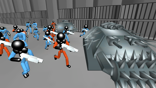 Stickman Prison Battle Zombies - Gameplay image of android game