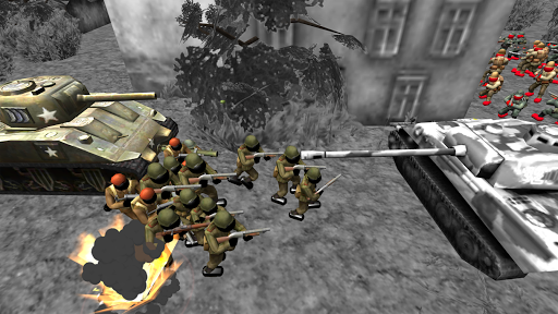 Stickman WW2 Battle Simulator - Gameplay image of android game