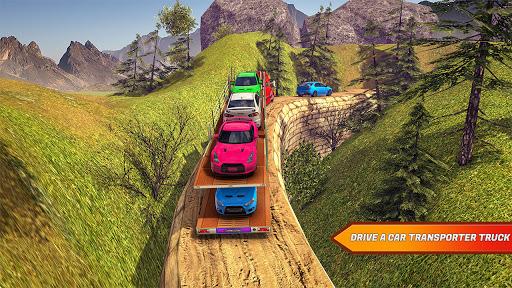Offroad Car Transporter Truck - Gameplay image of android game