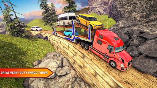 Offroad Car Transporter Truck - Gameplay image of android game