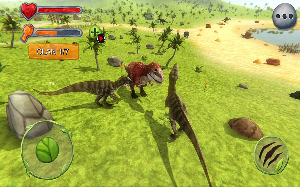 Jurassic Dinosaur Clan Simulat - Gameplay image of android game