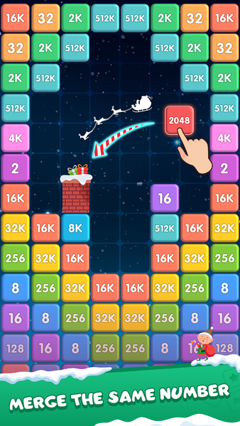 Merge Block: 2048 Puzzle - Gameplay image of android game