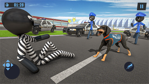 Stickman Police Dog Chase Crime Simulator - عکس بازی موبایلی اندروید