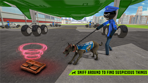 Stickman Police Dog Chase Crime Simulator - Gameplay image of android game