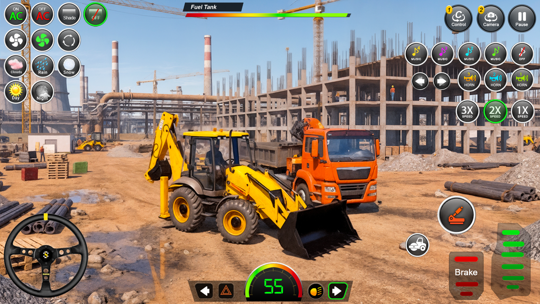 US Construction Jcb Game - Gameplay image of android game