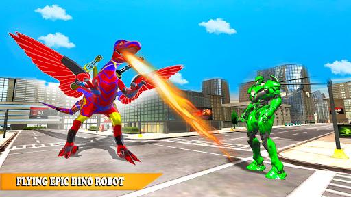 Flying Dinosaur Robot Car Transform: Dino Games - Image screenshot of android app