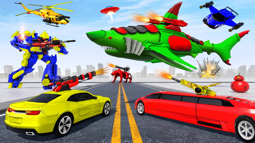 Shark Robot Car Transform Game - عکس برنامه موبایلی اندروید