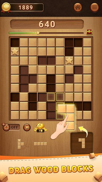 Wood Block: Block Puzzle - Gameplay image of android game