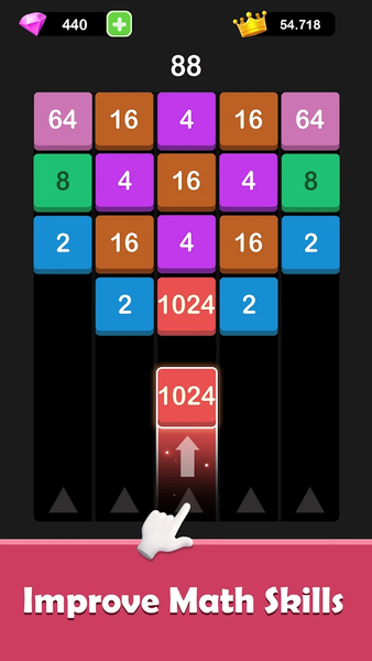 X2 Blocks: 2048 Merge - عکس بازی موبایلی اندروید