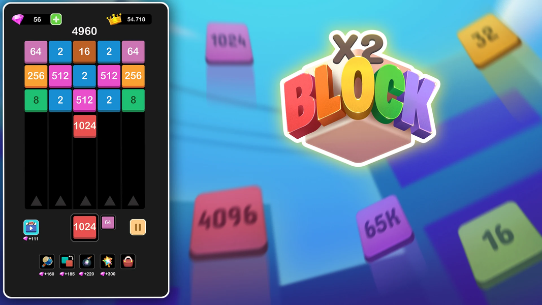 X۲ Blocks: ۲۰۴۸ Merge - عکس بازی موبایلی اندروید