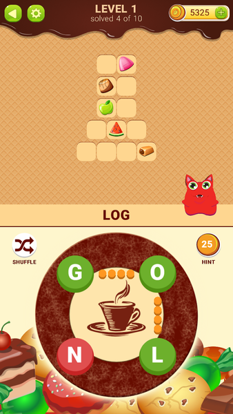 Words with Sweets - Gameplay image of android game