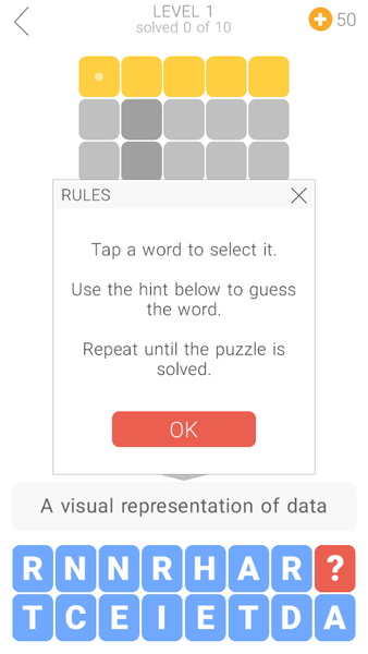 Word Tower Crosswords - Gameplay image of android game