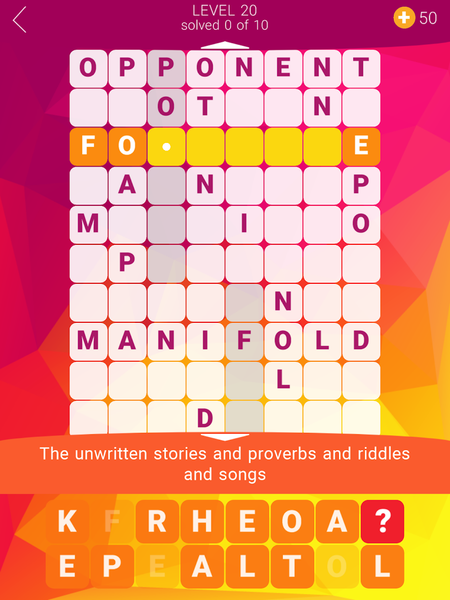 Word Tower Crosswords 2 - Gameplay image of android game