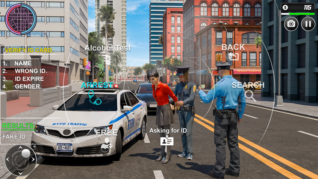 Patrol Cop Simulator Games 3D - Gameplay image of android game