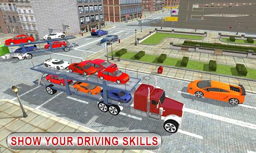Truck Car Transport Trailer - Gameplay image of android game