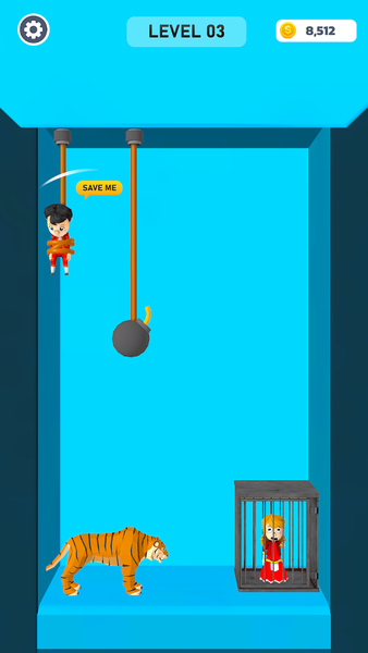 Rescue Puzzle: Rope Cut Game - Gameplay image of android game