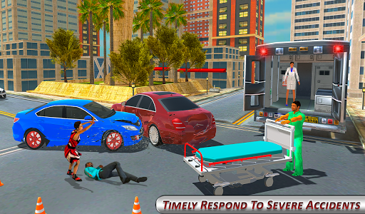 Hospital Rescue Ambulance Game - Gameplay image of android game