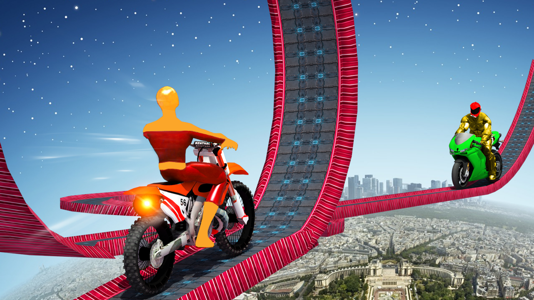 Superhero Bike Stunt:Mega Ramp - عکس بازی موبایلی اندروید