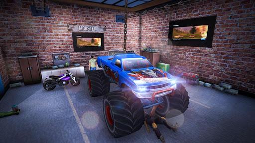 Monster Truck Stunt Truck Game - Gameplay image of android game