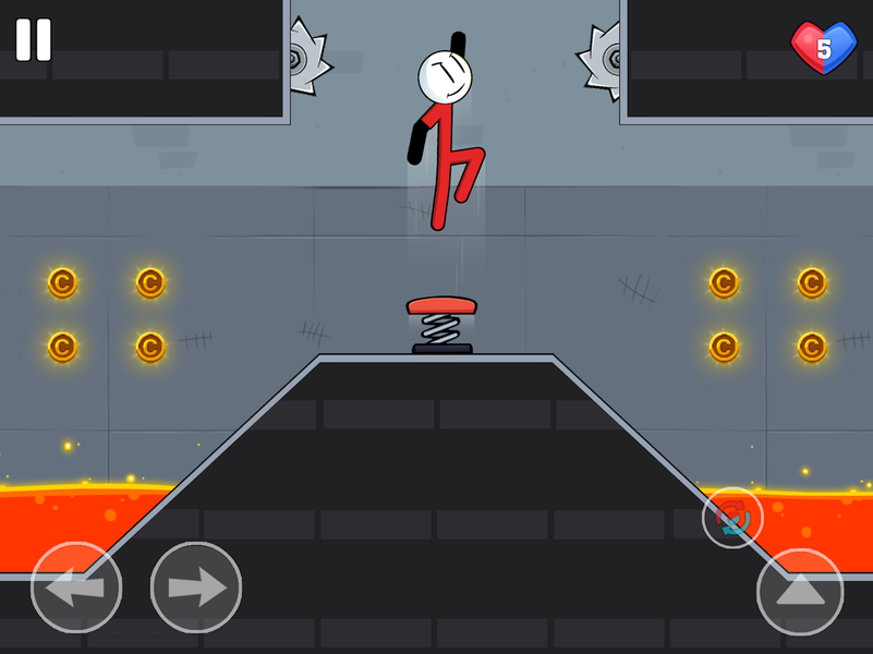 Red and Blue: Stickman Escape - Gameplay image of android game