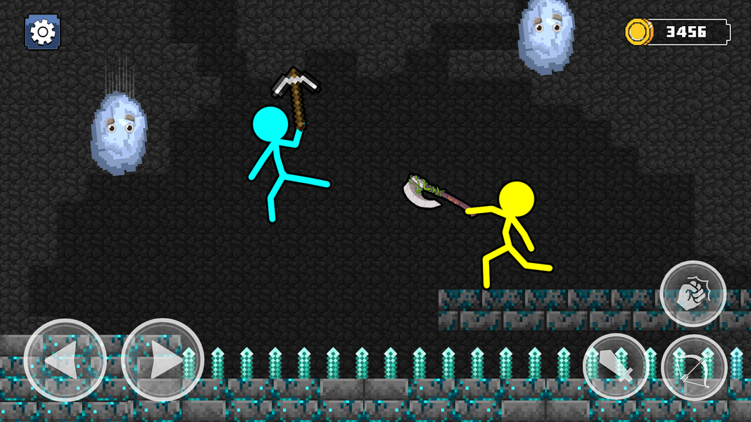 Stick-man Craft Fighting Game - Gameplay image of android game